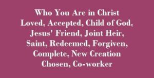 who you are in christ
